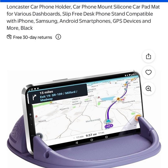 Loncaster ORANGE 🍊 Silicone Car Phone Holder for Smartphones- BNIB - Picture 1 of 10